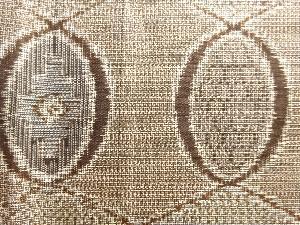 アンティーク　幾何学模様織り出し本場村山泥大島紬着物